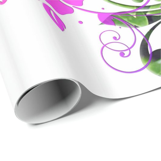 Kranz der tropischen Blume des Hibiskus Geschenkpapier (Rolleneckpunkt)