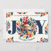 Kranz des ersten Weihnachtstribons 2 Feiertagskarte (Vorderseite)