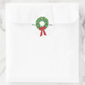 Kranz, Geschenketiketten Runder Aufkleber (Tasche)
