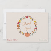 Kranz & Hochzeit im Herbst Dankeschön Karte (Vorderseite)