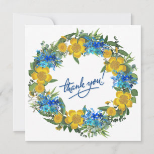 Kranz Hochzeitsblumen Floral Vektor Danke Einladung