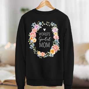 Kranz mit der Aufschrift "Weltbeste Mama" zum Mutt Sweatshirt