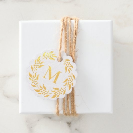 Kranz mit der Berries Monogram Initial Geschenkanhänger (Mit Box)