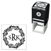 Kranz mit Monogramm Permastempel (Beispiel)