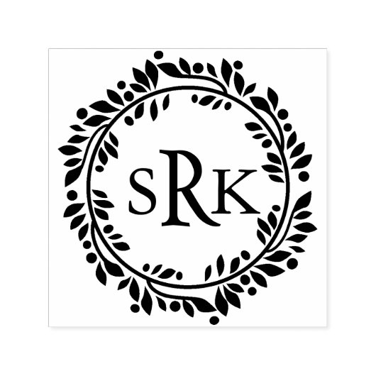 Kranz mit Monogramm Permastempel (Design)