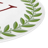 Kranz mit Monogramm Schneidebrett (Ecke)