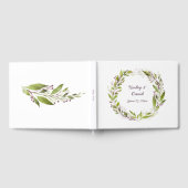 Kranz mit Plum Lila Berries Vines Gästebuch (Voll)