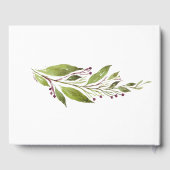 Kranz mit Plum Lila Berries Vines Gästebuch (Rückseite)