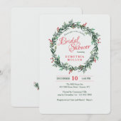 Kranz mit Red Berries Einladung (Vorne/Hinten)