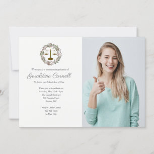 Kranz mit rosa Blüten-Fotos Einladung