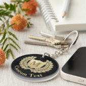 Kranz mit Schild-Schlüsselanhänger Schlüsselanhänger (Vorderseite rechts)