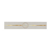 Kranz-Monogramm & Band - Beige (Flach)