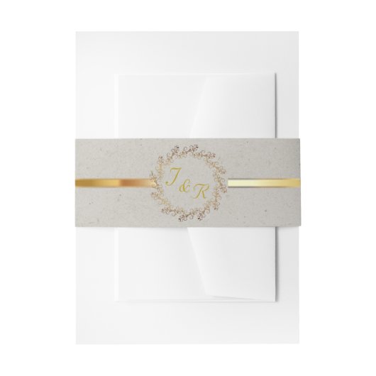Kranz-Monogramm & Band - Beige (Vorderseite Beispiel)