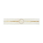 Kranz-Monogramm & Band - Creme (Flach)