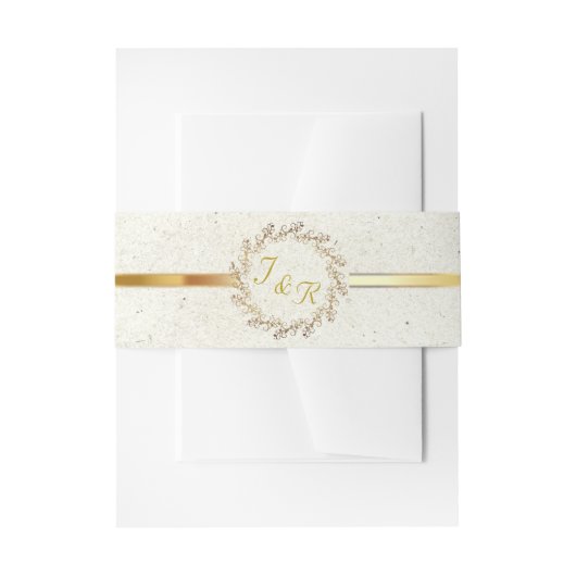Kranz-Monogramm & Band - Creme (Vorderseite Beispiel)