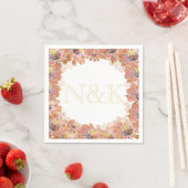 Kranz, orangefarbene Blume Serviette (Beispiel)