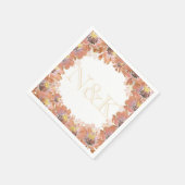 Kranz, orangefarbene Blume Serviette (Ecke)