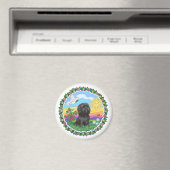 Kranz - Schwarzer Shih Tzu Magnet (In Situ (Geschirrspüler))