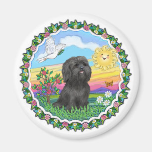 Kranz - Schwarzer Shih Tzu Magnet