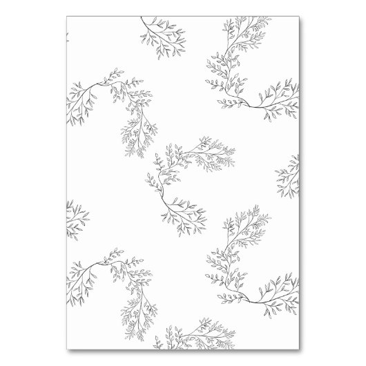 Kranz Traditionelle Kräne Minimal-Monogramm Tischnummer (Rückseite)