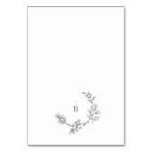 Kranz Traditionelle Kräne Minimal-Monogramm Tischnummer (Rückseite)