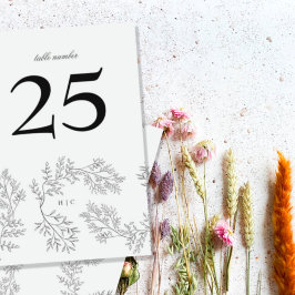 Kranz Traditionelle Kräne Minimal-Monogramm Tischnummer