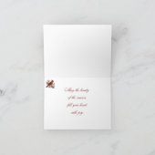 Kranz- und Kardinal-Weihnachtskarte Feiertagskarte (Innenseite)