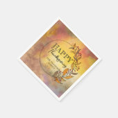 Kranz von Blätter und Berries Erntedank Serviette (Ecke)