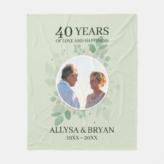 Kranz von Blätter und Berries Fleece Blanket (Vorderseite)