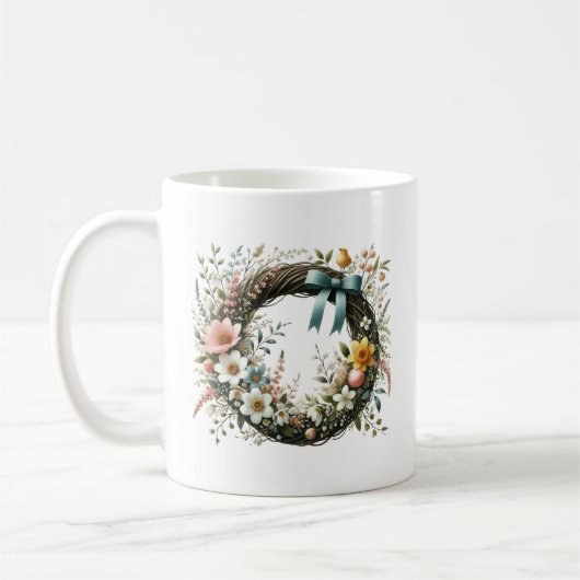 Kranz von Blume Kaffeetasse (Links)