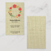 Kranz von Blume Visitenkarte (Vorne/Hinten)