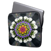 Kranz von Stiefmütterchen... Laptopschutzhülle (Vorderseite Links)