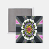 Kranz von Stiefmütterchen.... Magnet (Vorderseite/Rückseite)