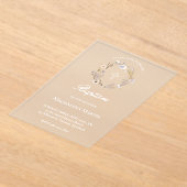 Kranz von Wildblumen | Taufe | mattierte Einladung (Ablage )