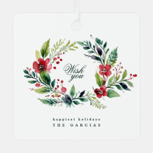 Kranz Weihnachten Winter Foto Botanisch Festtag Ornament Aus Metall