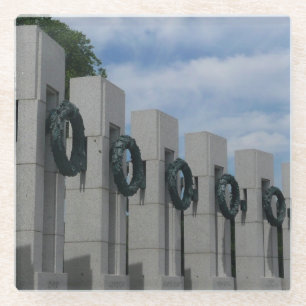 Kränze am World War II Memorial I Glasuntersetzer