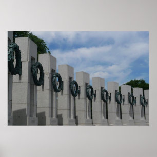 Kränze am World War II Memorial I Poster