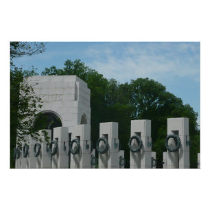 Kränze am WWII-Memorial in Washington DC Poster