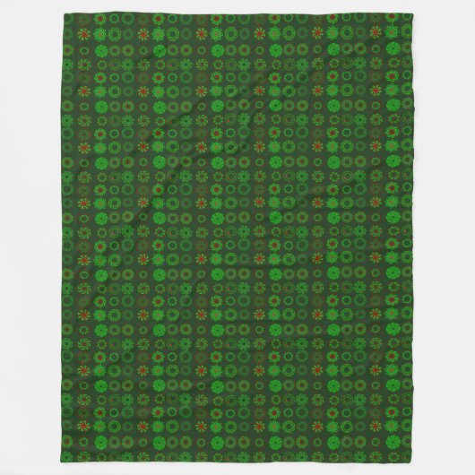 Kränze reihenweise  fleecedecke (Vorderseite)