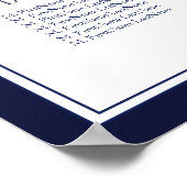 Kranzkronen-Monogramm für die Hochzeit Poster (Ecke)