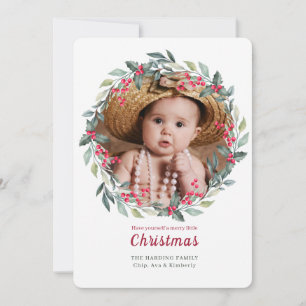 Kranzrahmen-Foto-Feiertagskarte Feiertagskarte