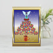 Krapfen-Baum Einladung (Stehend Vorderseite)