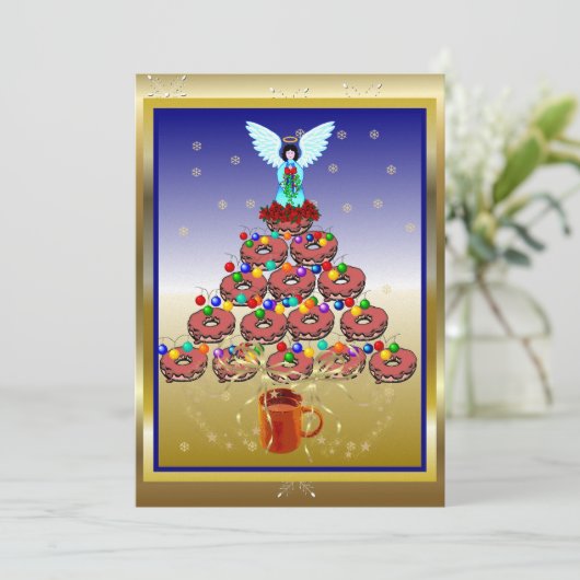 Krapfen-Baum Einladung (Stehend Vorderseite)