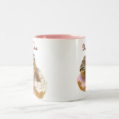 Krapfen-Diva-Tasse Zweifarbige Tasse (Mittel)