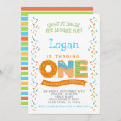 Krapfen-Eiscreme Plätzchen, Einladung (Vorne/Hinten)