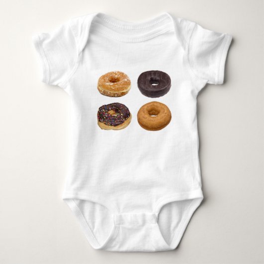 Krapfen-Foto-Kleid Baby Strampler (Vorderseite)