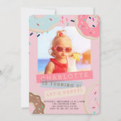 Krapfen-Geburtstags-Einladung - Krapfen-Fräulein Einladung (Vorderseite)