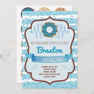 Krapfen-Geburtstags-Party Einladung für einen