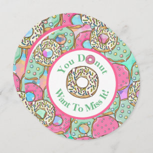 Krapfen-Geburtstags-Party Invitation2 Einladung