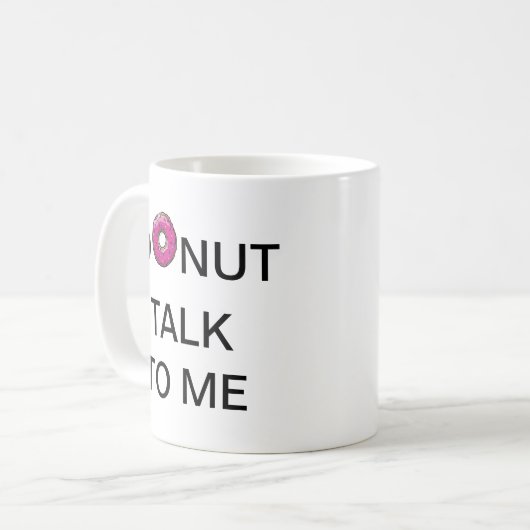 Krapfen-Gespräch zu mir - Tasse (Vorderseite Links)